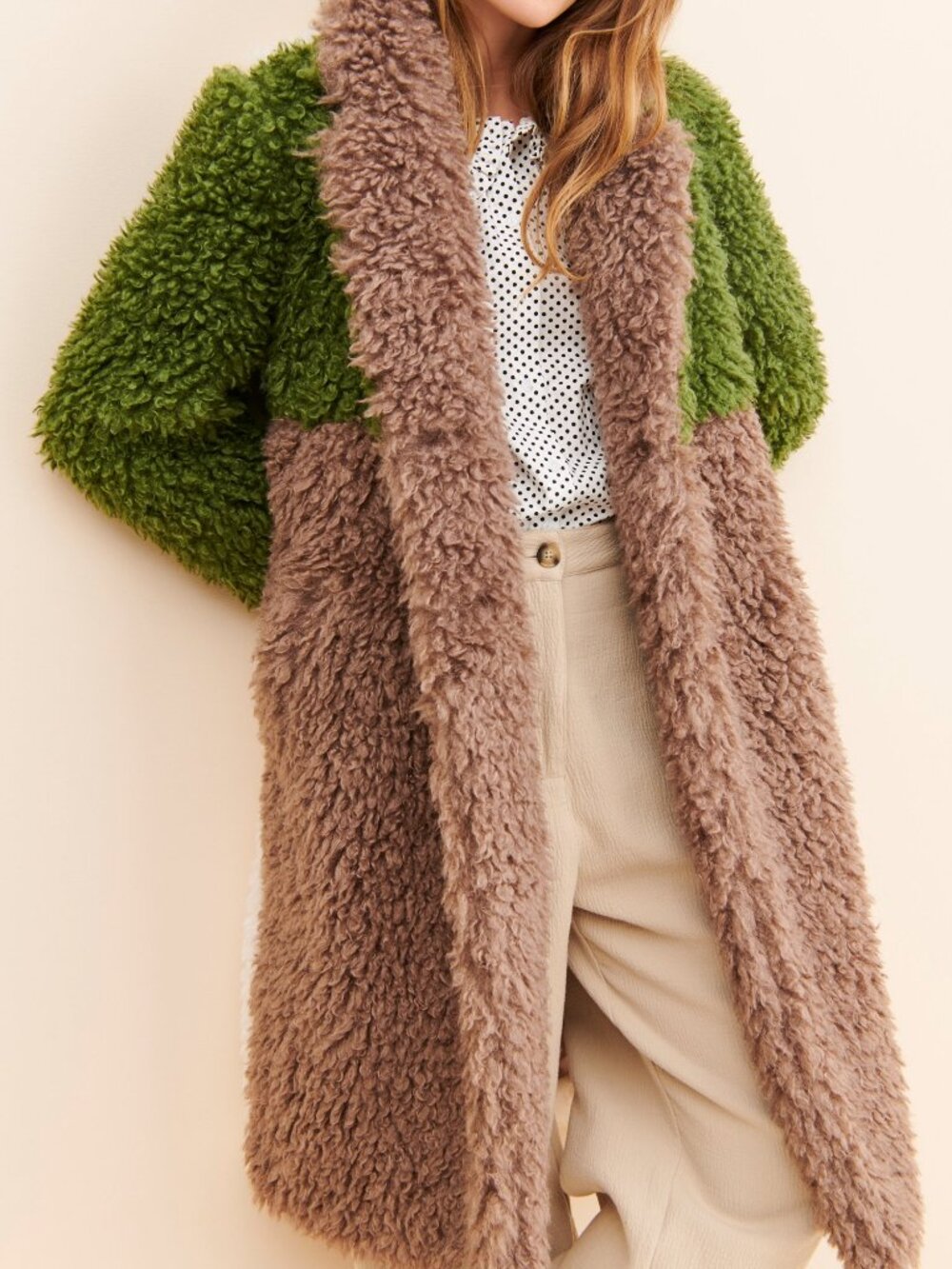 Hutch Raye Colorblock Teddy Coat Multi Size S